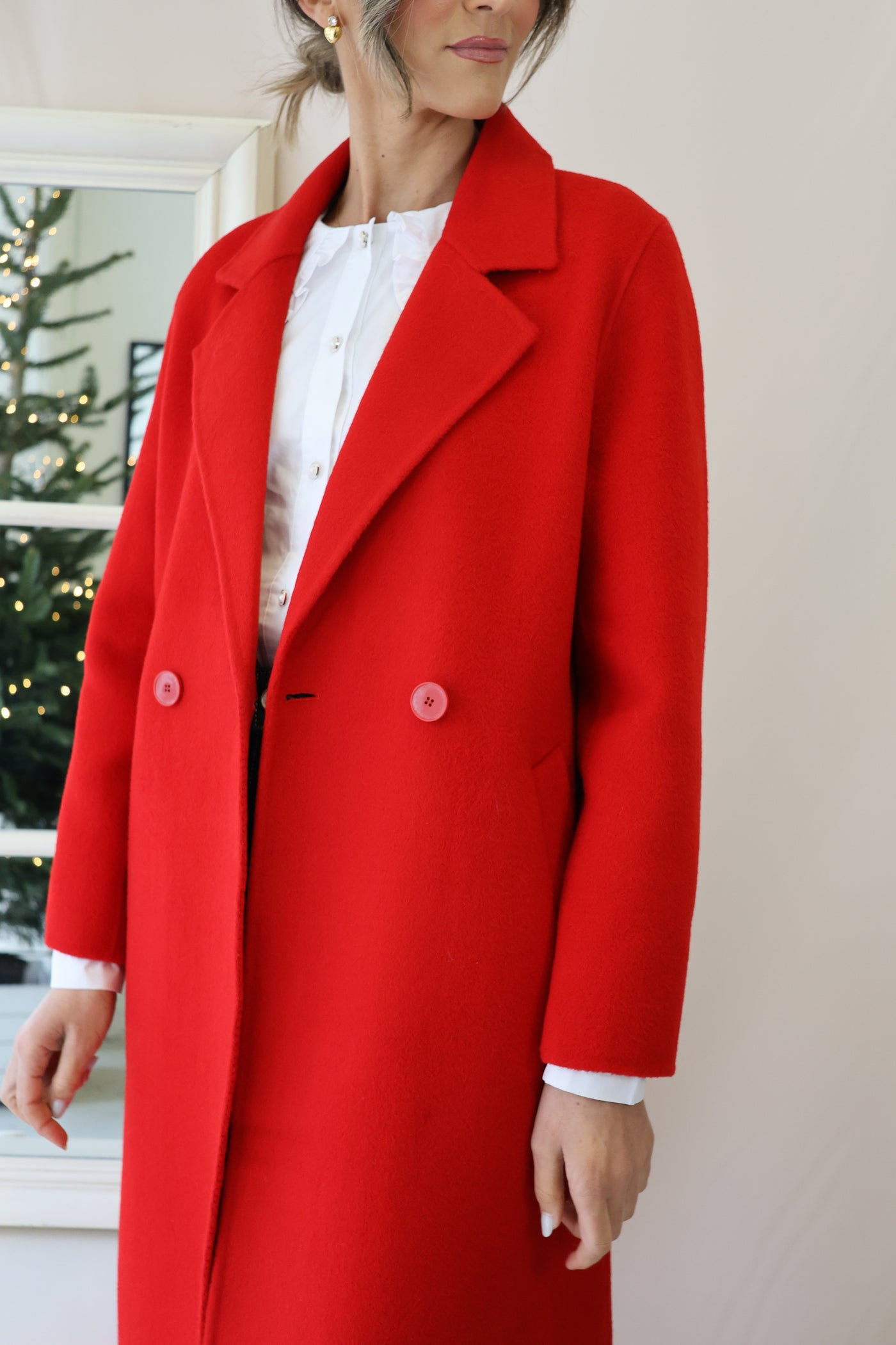 Rouge wool coat