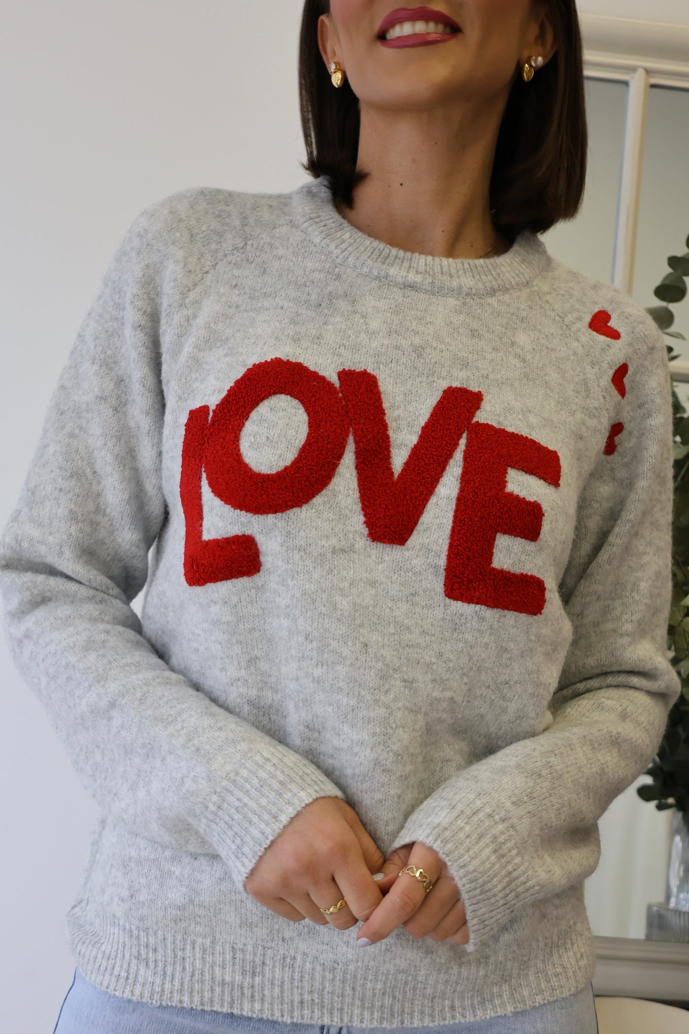 Grey Love Sweater