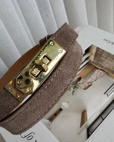 Cinturón de cuero marrón Noa