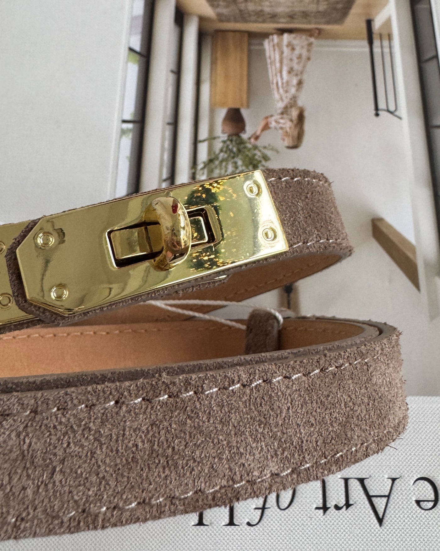 Cinturón de cuero marrón Noa