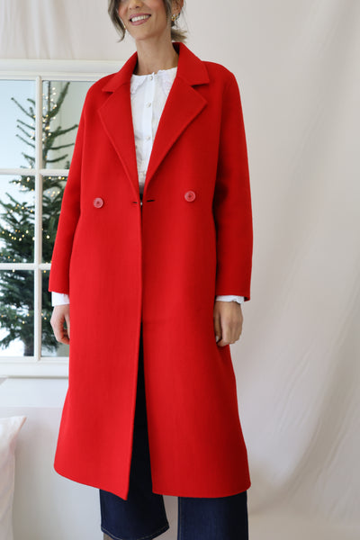 Rouge wool coat