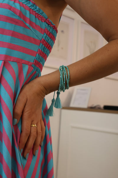 Vestido rosa de Malibú