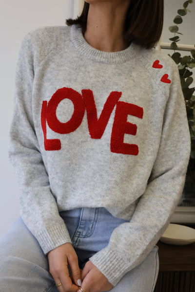 Grey Love Sweater