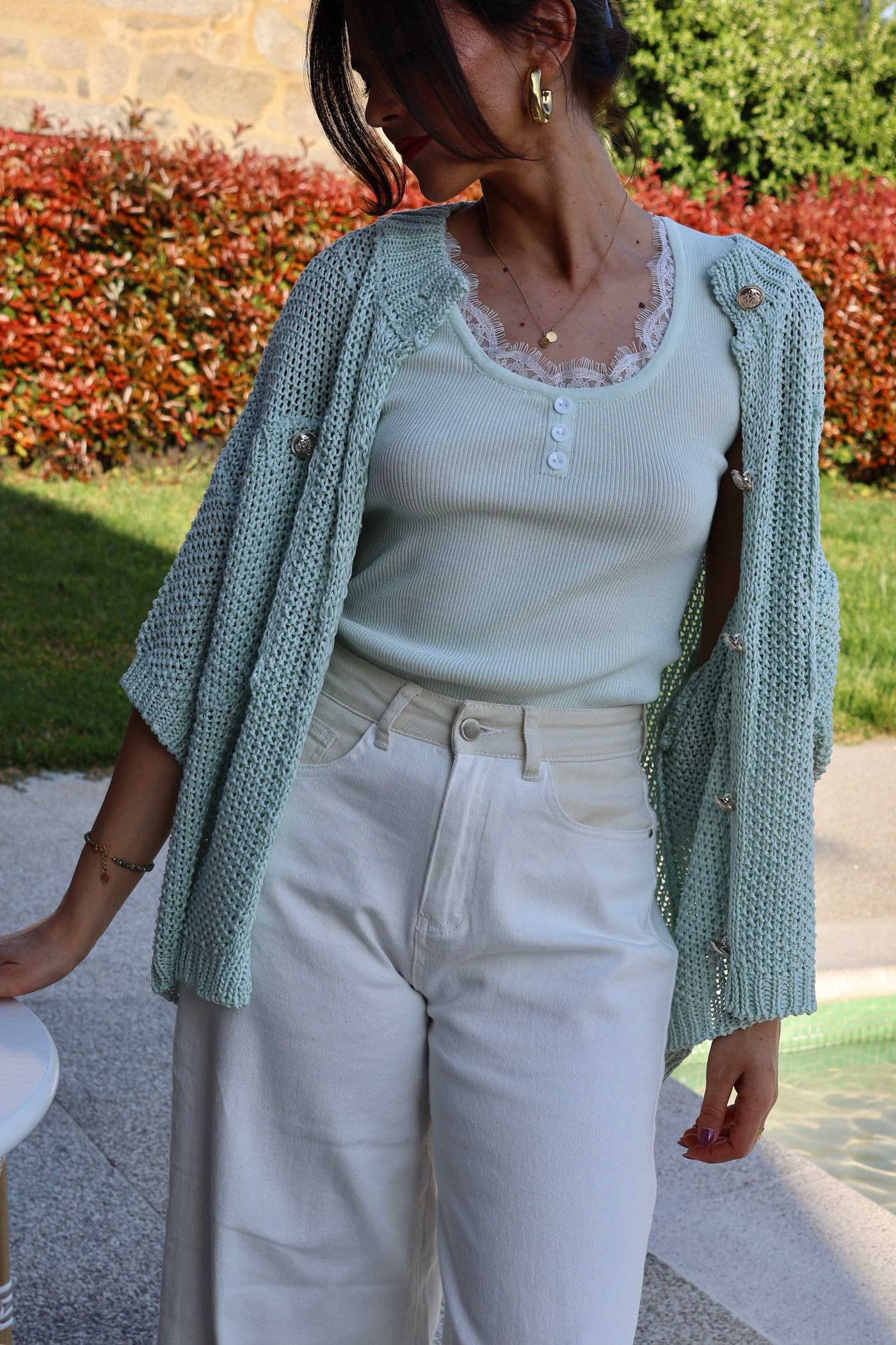 Casaco verde Anne